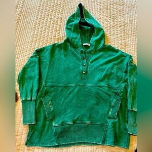 Zenana Green Knit hoodie